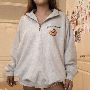 Women’s Halloween Pumpkin Open Chain Sweatshirt